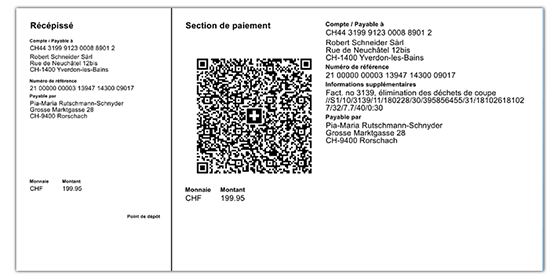 Exemple de facture QR