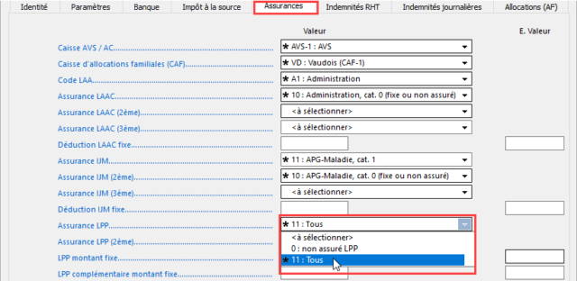 Gestion de la LPP – Support Crésus