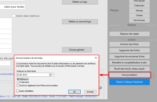 Javascript Comment Garder Des Données Après Rechargement Page Anonymisation des données - Crésus Facturation - Support Crésus
